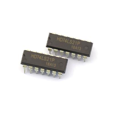 China Through Hole 74LS21P Electronic Components HD74LS21P Dual 4 Input Positive AND Trigger DIP-14 Logic Chip IC 74LS21 for sale