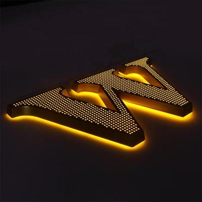 China Large Illuminated Shop By Sign Logo Mini Acrylic Letter Buildings Wall Signage for sale