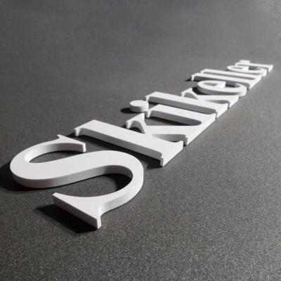 China Building Buildings Sign Large Acrylic Plastic Business Logo Brand Signage Laser Cut Marks With Letters Plastic Alphabet Acrylic Letters for sale