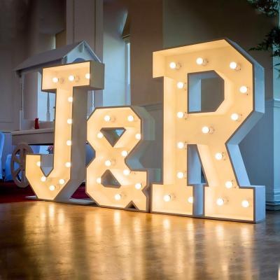 China Buildings Marquee Light Up Letter Led Numbers 4ft Mr. And Mr. Sign Marry Me Big Giant Light Letter Love Wedding Marquee for sale