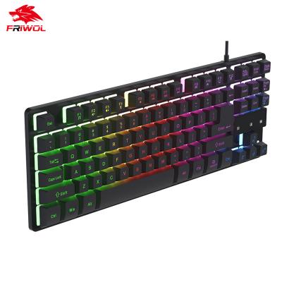 China Gaming Keyboard/Gaming Keyboards/OEM Mini Gaming Keyboard 87 Keys RGB Gamer PC Keyboard Keyboard Game for sale