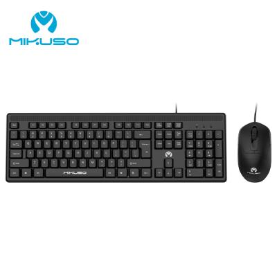 China Waterproof Home Office Keyboard and Mouse Set KB-C012 N PC Computer Combos Wired USB Mouse and Keyboard Combo for sale