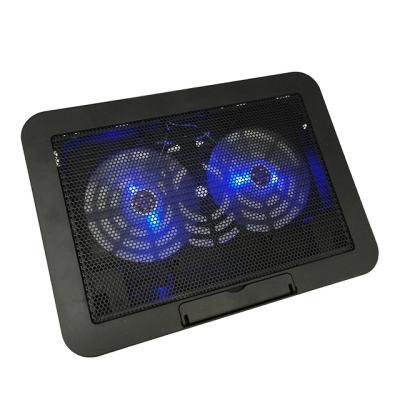 China Height Adjustable Foldable Double Fan Laptop Pad Laptop Cooling Cooling Stand for sale