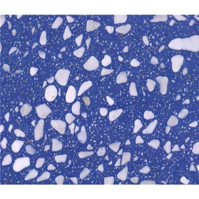 China Free Samples Durable White Blue Floor Tile Terrazzo Floor Tiles for sale