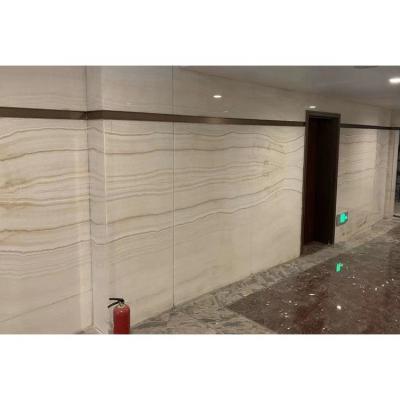 China Wall Cladding Decor Modern Natural Onyx Polishing White Wooden Marble Stone Slab For Wall for sale