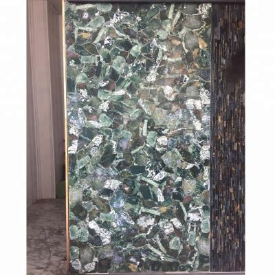 China Process Interior Decoration Stone Shape Green Color Jade Price Agate Stone Slab for sale