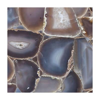 China Wall Decoration Luxury Brazilian Semi Precious Stone Large Brown Agate Slab for sale