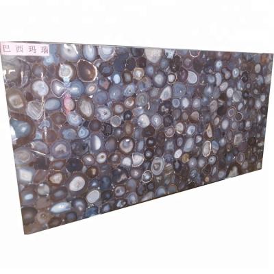 China Wholesale Interior Wall Flooring Application Semi Precious Stone Brown Luxury Home Decor Agate Slabs In China for sale