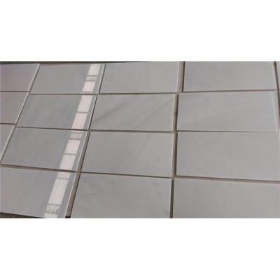 China Natural Mateiral Polished Chinese Indoor Thin Wall Flooring Pure White Marble Tile for sale