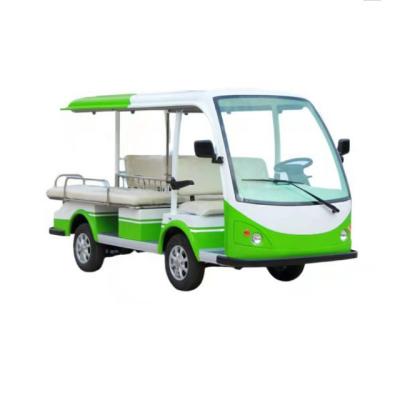 China 4 seats and a stretcher electric ambulance shuttle golf car for patients and hospital 4860*1430*1940mm high quality for sale