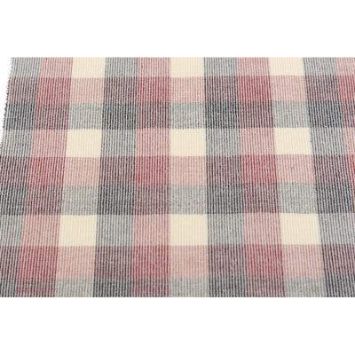 China Modern Shrink-Resistant Upholstery Yarn Dyed Corduroy-Red Plaid Sofa Fabric For Bus Seat / Sofa for sale