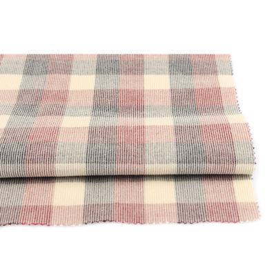 China Shrink-Resistant Plaid Yarn Dyed Corduroy-Red Christmas Corduroy Fabric for sale