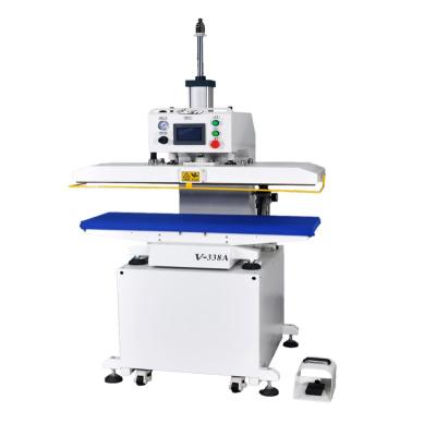 China Garment Shops Large Format 100x35 T-shirt Heat Press Machine Pneumatic Pressing Sublimation For Long Adhesive Film Zipper Garment for sale