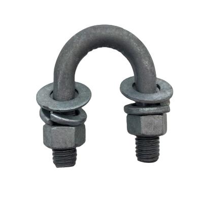 China Cold heading Q195 steel u-bolts are used for connecting and fixing steel pipe products for sale