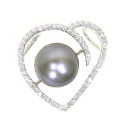 China Best Price CLASSIC Diamond Pearl Pendant Jewelry 18K White Gold Diamond Pendant for sale