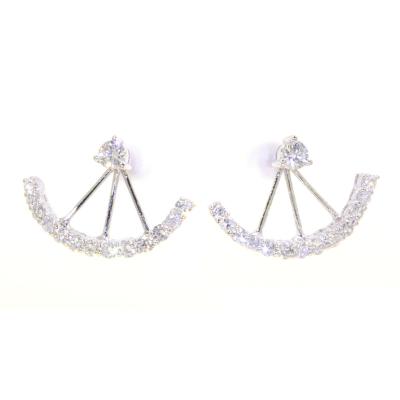 China Romantic Newcomer Delicate White 18K Gold Diamond Party Drop Earring Mount For Wife for sale