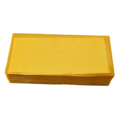 China Factory supply natural bee wax foundation beekeeping bees wax foundation sheet yellow sheet for bee for sale