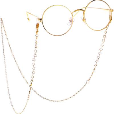 China Non-slip Chain Glasses Mask Glasses Holder Reading Glasses Clip Retro Metal Chain Sunglasses Glass Holder for sale