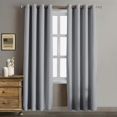 China Wholesale Thermal Insulated Blackout Blackout Windows Gray Curtains For Bedroom for sale