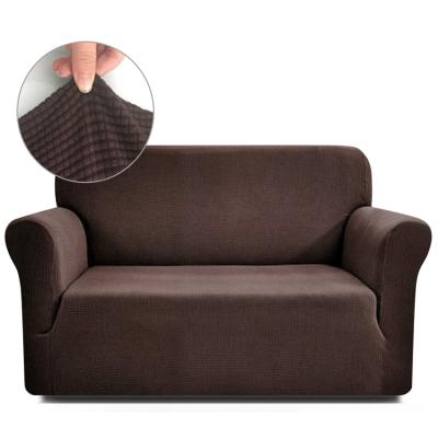 China Jacquard 1-Piece Stretch Loveseat Modern Washable Living Room Sofa Cover Slipcover for sale