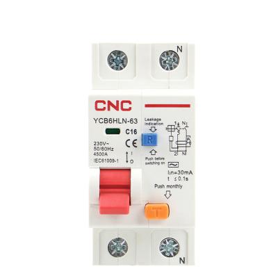 China Professional Single B Manufacture 230V Pole 1p+n Rcbo Overcurrent Protection for sale