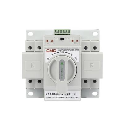 China Best Price 2P 2 Phase Dual Double Automatic Transfer Switch YCQ1B-2P Ats 63a Changeover Power for sale