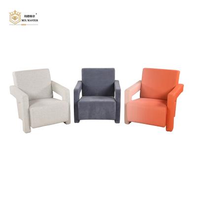 China Hot Sales Frame High Quality Flannel Furniture Chair Solid Wood Chinese Classic Lazy Armchair Breathable for sale