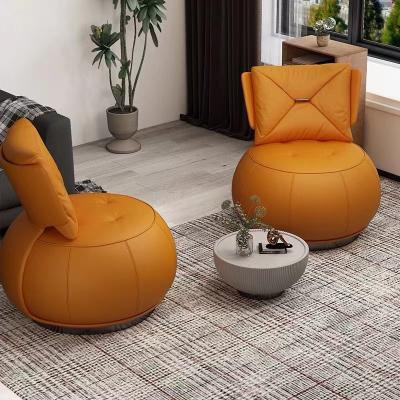 China Modern Furniture Armchair Rotation Living Room Around Swivel Leather Lounge Sofa Chair for sale