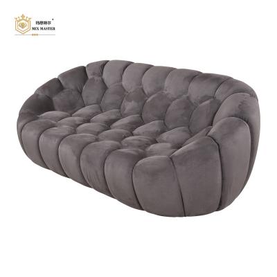 China Customized Living Room Furniture Comfortable And Durable Sofa Set Modern Couch Home Curved Lazy Moon Couch for sale