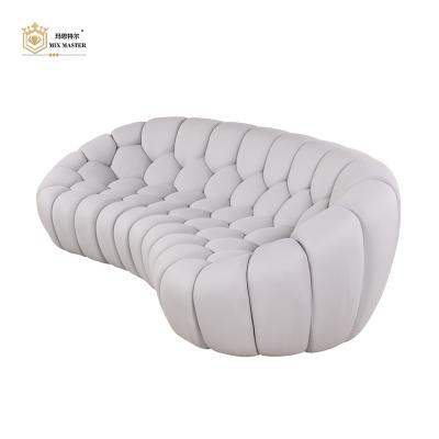 China Sale Gray Modern Design Semi Circle Furniture Living Room Sofa Set Comfortable And Durable Warm Bean Bag Sofa Set for sale