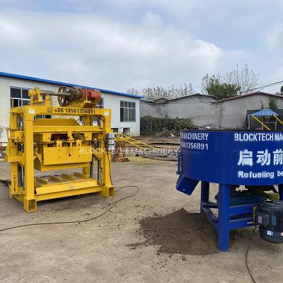 China Hotels concrete block machine BLOCKTECH qt4-40 diesel block machine and brick making machinery for sale