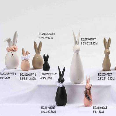 China Easter Home Decorations Handmade Ceramic Rabbit for sale