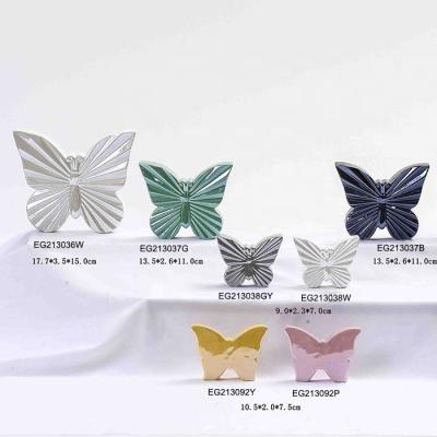 China Europe spring decor handmade ceramic butterfly for sale