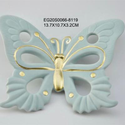 China Wholesale Home Decoration 3d Handmade Ceramic Butterfly From Europe for sale