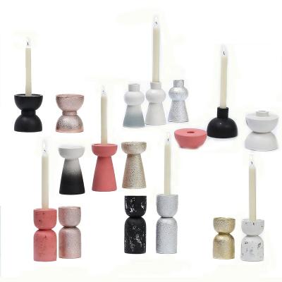 China Home Decoration Large Antique Ceramic Candle Socket For Festival Decoration Supplies for sale