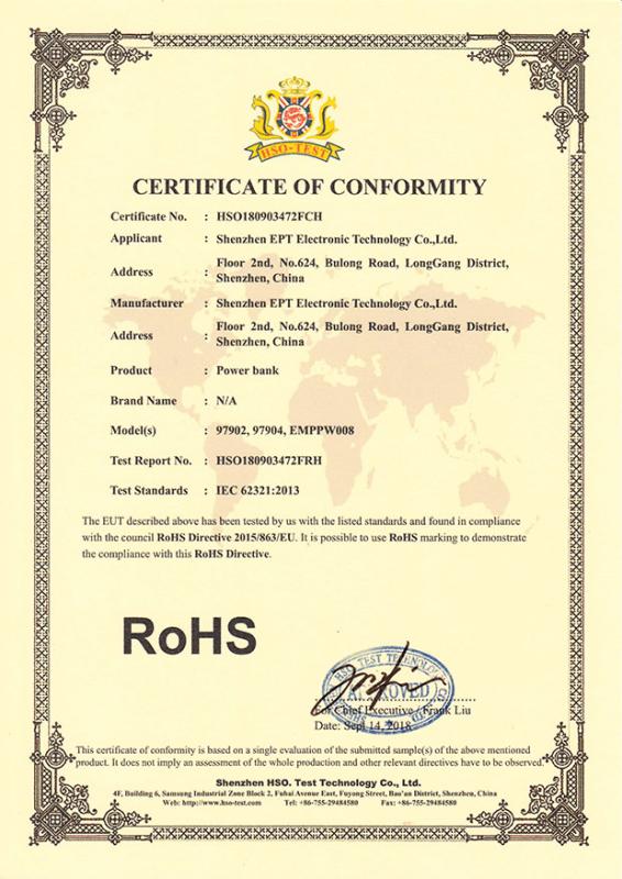 RoHS - Shenzhen Ept Electronic Technology Co., Ltd.