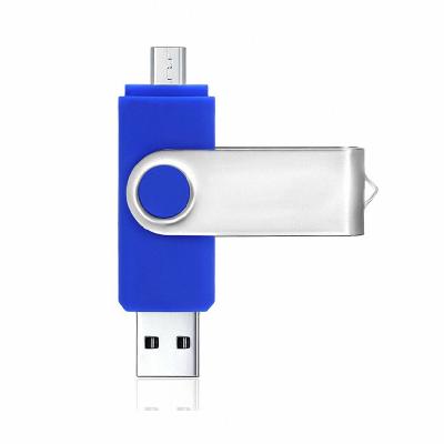 China Stick Cell Phone Alumuniun Swivel Portable OTG USB Flash Drive 4GB 8GB 16GB For Promotion for sale