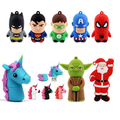 China Custom 2D/3D Cartoon Customized design plastic pendrive shape PVC4GB 8GB USB 128 Gigabyte USB flash drive for sale