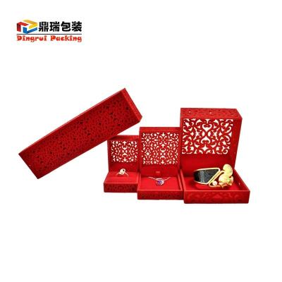 China Custom Jewelry Boxes Factory Price Necklace Bracelet Ring / Gift Boxes Flocking Gift Packaging Boxes for sale