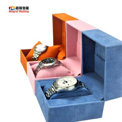 China Best Selling Handmade Plastic Watch Gift Velvet Box for sale