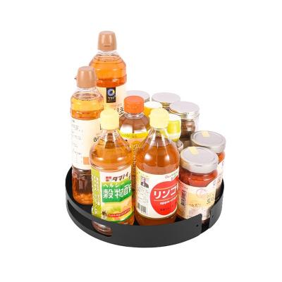 China / Factory Wholesale Kitchen Metal Spice Jar Rack Rotating Seasoning Organizer Turntable Spice Holder for sale