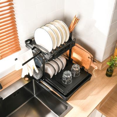 China Factory Supply Sustainable Dish Drying Rack Over Sink Dishes Rack Stainless Steel Dish Drainer Rack for sale