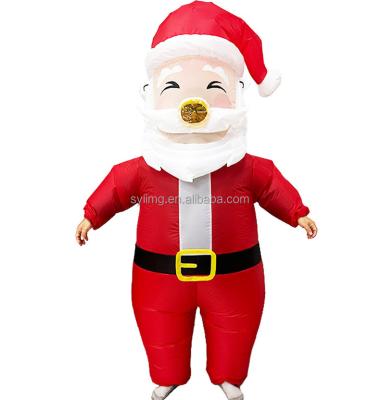 China Giant Santa Claus Animal Holiday Party Costume Cartoon Cosplay Costume Children Elk Boys Christmas Inflatable Costumes Santa Claus Inflatable Costume Blow Up Costume for sale