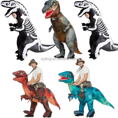 China Cosplay Cartoon Costume Animal Ride On Dinosaur Inflatable Holiday Party Dinosaur Costume Giant Inflatable Costume Halloween Costumes Cosplay Blow Up Costume for sale