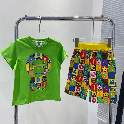 China Fashionable Casual Cotton Little Boy Summer Kids Clothing Sets for sale