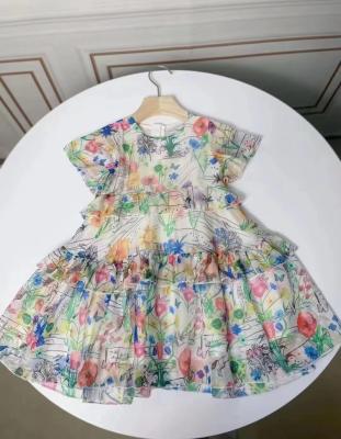 China Washable Fashionable Dress Cotton Girls Boutique Long Sleeve Kids Dress for sale