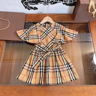 China Fashionable 100% Cotton Little Girls Summer Clothes Kids Dresses for sale