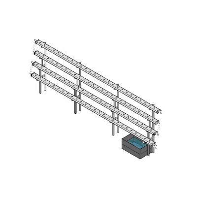 China Hydroponics Vegetable Hydrocycle Nft Channels PVC Tube Nft Hydroponic Gutter for sale