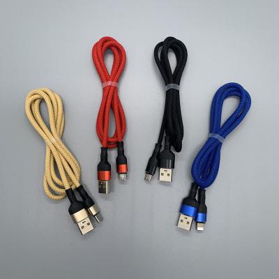 China Mobile Phone USB Cable Type-C Micro Port For Apple Samsung Around Flat Mobile Phone Charging Data Cable for sale