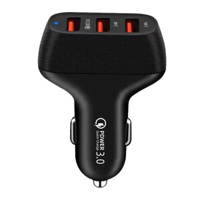 China Support Mobile Phone 3 Strategy USB Car Charger QC 3.0 USB Type Waterproof Customization for sale